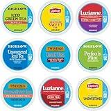 Iced Tea Sweet and Unsweet Variety K-Cups Pods Sampler Including TWININGS, BIGELOW, LIPTON & LUZIANNE for Keurig Brewers (20 Count)