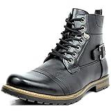 Bruno Marc Men's Motorcycle Combat Boots Casual Zipper Biker Boot, Black, Size 10.5 M US, PHILLY-5