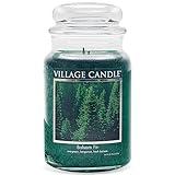 Village Candle Balsam Fir Large Apothecary Jar, Scented Candle, 21.25 oz., Green