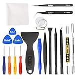 Kaisi Professional Electronics Opening Pry Tool Repair Kit with Metal Spudger Non-Abrasive Nylon Spudgers and Anti-Static Tweezers for Cellphone iPhone Laptops Tablets and More, 20 Piece