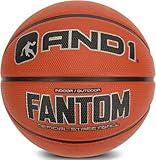 AND1 Fantom Rubber Basketball: Official Regulation Size 7 (29.5 inches) - Deep Channel Construction Streetball, Made for Indoor Outdoor Basketball Games