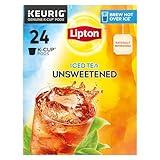 Lipton Iced Tea K-Cups, Unsweetened Black Iced Tea, 24 Total K-Cup Pods