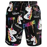 visesunny Unicorn Dream Pattern Summer Men's Swim Trunks Quick Dry Bathing Suits Beach Holiday Party Board Shorts S-XXL