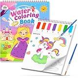 ZMLM Paint with Water Coloring Books for Toddlers - Mess Free Painting Activity for Kids - Arts & Crafts Gift Toy for Boy Girl Ages 4 5 6 7 8 - Birthday Christmas Easter Stocking Stuffers, Princess