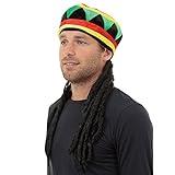 Bristol Novelty BH491 Hat with Dreadlocks, Unisex-Adult, Multicolor, One Size