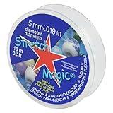 Stretch Magic Elastic Beading Cord – Clear Color, 0.5mm in Diameter, 10-Meter (32 ft) - Easy to Knot, Strong & Stretchy String for Making Beaded Jewelry