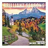 RED EMBER Brilliant Seasons 2025 Wall Calendar 12 Month | 12" x 24" Open | Thick & Sturdy Paper | Giftable | Calendar 2025