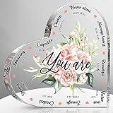 Yulejo Christian Bible Verses Decor Christian Gift for Woman Prayers Religious Gift Inspirational Gift Scripture Decorative Signs Motivational Gift Plaques Table Decor(Watercolor Rose)