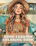 Boho Fashion Coloring Book: Dreamy Bohemian Adventures & Chic Hippie Vibes – Stylish Outfits for Creative Relaxation and Artistic Joy for Adults & Teens (ParadisePalette Press)