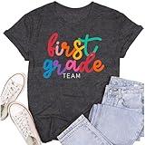 SUWATOIN Womens Teacher Life Shirts First Grade Teacher Team T-Shirt 1st Grade Teaching Tee Top Grey
