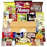 Dagaon Favorite Korean Snack Box 30 Count - Appetizing Gift and Care Package for any occasions and everyone. Variety of Korean Treats Including Top Picked Chips, Biscuits, Cookies, Pies, Candies.