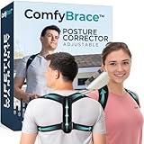 ComfyBrace Posture Corrector-Back Brace for Men and Women- Fully Adjustable Straightener for Mid, Upper Spine Support- Neck, Shoulder, Clavicle and Back Pain Relief-Breathable