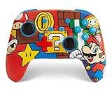 PowerA Enhanced Wireless Nintendo Switch Controller - Mario Pop, Rechargeable Switch Pro Controller, Immersive Motion Control, Officially Licensed by Nintendo (Amazon Exclusive)