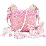 mibasies Purse for Little Girls Dress Up Jewelry Pretend Play Kids Accessories Mermaid Gifts