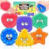 Sensory Toys for Kids Toddlers - Social Emotional Feelings Toys for Special Needs, Texture Shapes Learning Tactile Toy Preschool Classroom Must Haves, Calm Down Sensory Toys for Autistic Children