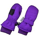 Children Toddlers and Baby Mittens Made With Thinsulate,and Fleece - Winter Waterproof Gloves - KX GEAR by Zelda Matilda,Purple,5-6 years