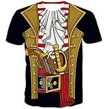 KYKU Black Pirate Shirt Men Costume Adult Captain Family Guy Night Accessories