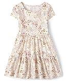 The Children's Place Girls' Short Sleeve Everday Dresses, White Daisy