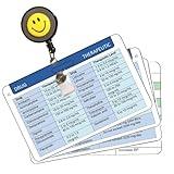 4 Cardiac Drips Reference Badge Card - Cardiac Drips, Therapeutic, Sedative, Analgesia, Antidote IV, Critical Infusion - ICU Nurses, Nursing Students, RRT (4 Cards + Badge Reel)
