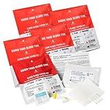 Eldoncard Blood Typing Kit, 5 Test Pack, Know Your Blood Type, Accurate Instant Home Testing, Determine A, O, B, Rhs-D Negative & Positive Groups