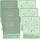 SADIKALO 6-Pack Eye Exercise Chart - Visual Muscle Relaxation Wall Art for Home, School, & Office - Waterproof Posters & Desk Signs
