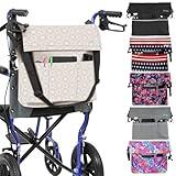 Vive XL Wheelchair Accessories Bag - Waterproof, Scratch-Resistant, Double-Stitched, Machine Washable for Adults, Seniors, 15 Colors - Storage Walker Backpack to Hang on Back of Wheel Chair