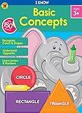 Carson Dellosa — I Know Basic Concepts Workbook for PK, 1st Grade, 64 Pages with Stickers, Ages 3+