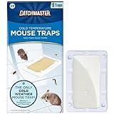 Catchmaster Cold Weather Mouse Traps Indoor for Home 6PK, Winter Pest Control Adhesive Tray for Bugs, Crickets, & Spiders, Pet Safe Glue Traps for Mice in Basement, Walk-In Fridge, Warehouse, & Garage