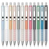 Linbsunne Ballpoint Pens Black Medium Point 1mm Pen with Super Soft Grip Ball Point Pen for Men Women Retractable Pens (silver-12 pcs)