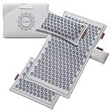 UNMERA Acupressure Mat and Pillow Set,Natural Premium Linen & Coconut Fiber Filling,FSA/HSA Eligible,for Back/Neck Pain Relief, Sciatic, Headache and Muscle Relaxation, Comes with Carrying Bag