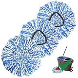 Mop Head Replacement, 3 Pack Spin Mop Refill Replace Head Compatible RinseClean 2-Tank System, Microfiber Machine Washable