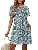 SAMPEEL Summer Dresses for Women 2025 Floral Beach Vacation Cruise Sun Dress Outfits Clothes M