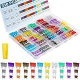 330PCS Car Fuses Assortment Kit, Upgraded Blade Fuses Automotive - Standard & Mini & Low Profile Mini Fuse (2A/3A/5A/7.5A/10A/15A/20A/25A/30A/35A/40A), cooclensportey Mixed Auto Fuse for Car, RV, Boat