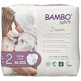 Bambo Nature Hypoallergenic Baby Diapers, Eco-Labelled Sustainable Diapers, Enhanced Leakage Protection, Totally Chlorine-free, Skin Friendly, and Super Absorbent - Size 2 (32 Count)