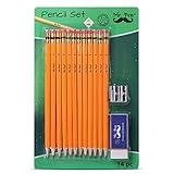 Mr. Pen- Pencils with Sharpener and Eraser, 12 Pencil, 1 Metal Pencil Sharpener, 1 Eraser, Pencils and Sharpener, Pencil and Sharpener Set, School Supplies, Pencil with Sharpener, Erasers for Kids