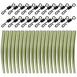 eMagTech 40Pcs Anti Tangle Sleeves Quick Change Swivels Replacement Carp Fishing Terminal Tackle Accessories for Pulley Rigs Portland Rigs Running Ledgers