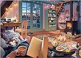 Ravensburger Cozy Retreat 500 Piece Large Format Jigsaw Puzzle - Premium Winter Puzzle for Adults | Jigsaw Puzzles 500 Pieces | Relaxing and Fun Activity | Ravensburger Puzzle Quality