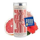 Strongwater Sparkling Grapefruit Soda - 12 Pack Cans (8.4 Fl Oz Each) - Premium Craft Cocktail Mixer Made with Rocky Mountain Water, Grapefruit, Sea Salt - Real Cane Sugar, No Artificial Flavor