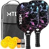 Pickleball Paddles Set of 2, USAPA Approved Fiberglass Surface Pickleball Set with 2 Pickleball Rackets,4 Pickleball Balls,1 Portable Carry Bag, Pickle Racket Set ​for Men Women