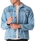 Jean Jacket For Men - Classic Trucker Style Slim Fit Casual Outerwear Button Down Cowboy Cut - Men's Denim Jacket