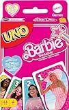 Mattel Games UNO Barbie The Movie Card Game for Kids & Adults Featuring Characters from The Movie & Special Rule, 2 to 10 Players