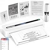 Omezizy Portable Printer Wireless Travel - Upgarde Portable Thermal Printer with Paper Bin, Compact Printers Wireless for Travel, Support US Letter and Multiple Sizes