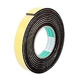 uxcell 25mmx4mm Single Sided Sponge Tape Adhesive Sticker Foam Glue Strip Sealing 3 Meters 10' (Pack of 1)