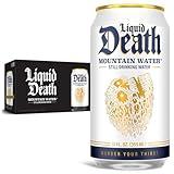 Liquid Death, Still Mountain Water, 18-Pack (12oz Cans), Real Mountain Source