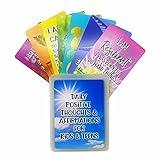 Positive Affirmation Cards for Kids and Teens - 54 Affirmations, 150+ Inspirational Questions with Storage Box - Inspire confidence and Positive attitude - Self Care Kit & Mindfulness Gift