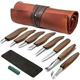 BeaverCraft Deluxe Wood Carving Kit S18X - Wood Carving Knife Set - Spoon Carving Tools Set - Whittling Knives Kit - Woodworking Kit Wood Carving Tools Kit Large Whittling Kit S18X