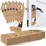 Humyoun 100 Pcs Open House Door Hangers Water Bottle Hang Tags Reusable Open House Signs Labels for Real Estate Agent Favors Supplies(Door Hanger,Kraft Color)