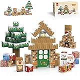 amdohai Magnetic Blocks Christmas Themed Building Toys for Kids Ages 3+ STEM Toys for Boys Age 3 4 5 6 7 8 Year Old Girls Gift Idear