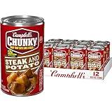 Campbell’s Chunky Soup, Steak and Potato Soup, 18.8 Ounce Can (Pack of 12)
