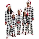 The Children's Place baby girls Family Matching Christmas Holiday Sets, Snug Fit 100% Cotton, Adult, Big Kid, Toddler, Pajama Set, Blk/Wht Buff, 3X-Large US